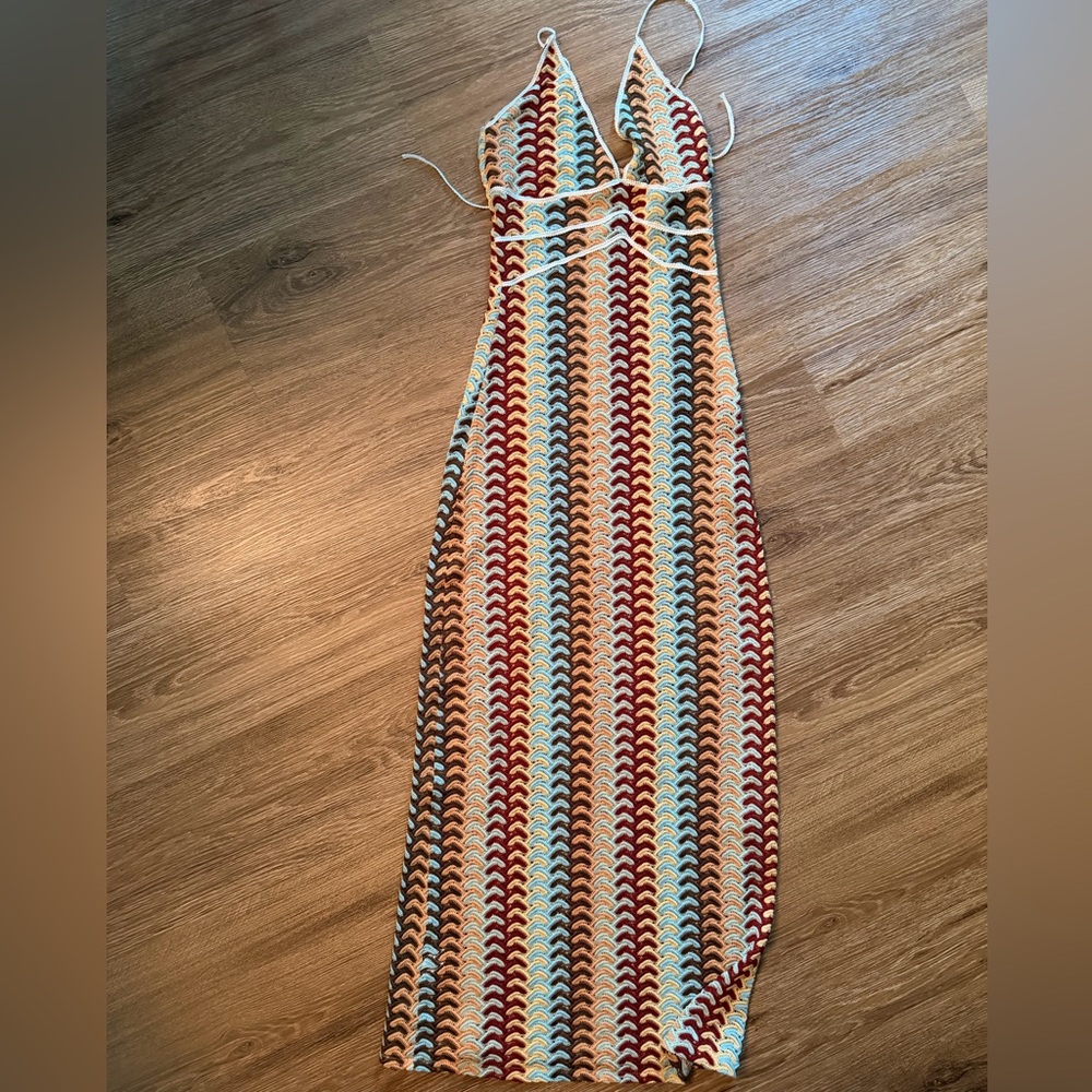 Multicolor Crochet Maxi Dress